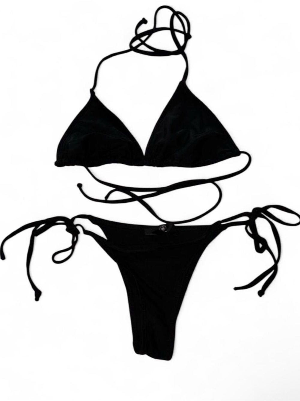 Black Triangle Tie-Side Bikini